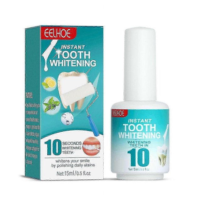 EELHOE 15ml Instant Tooth Whitening Paint Remove Stains Fresh Breath No Sensitivity Quick Results O