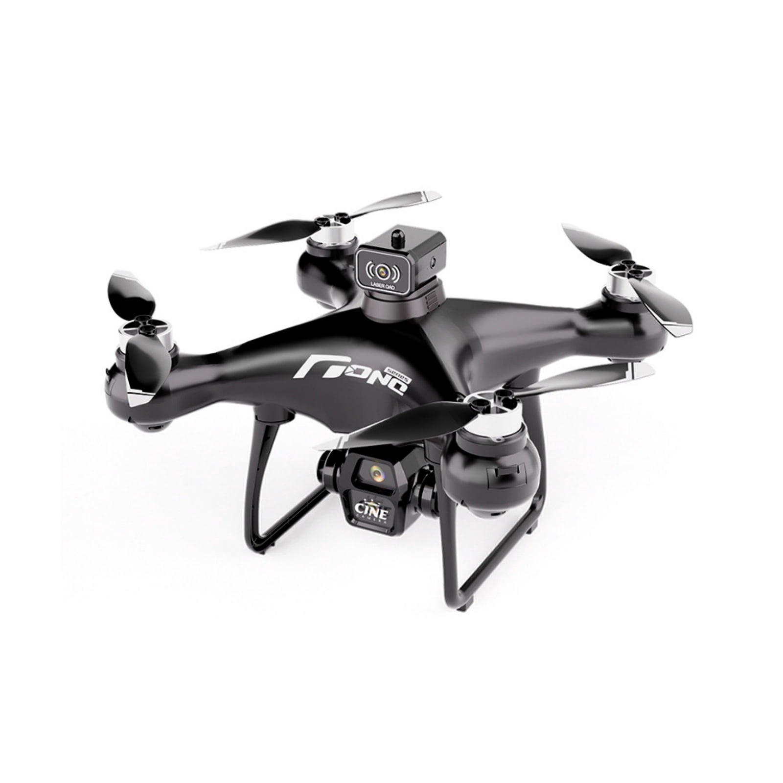 Ourlife Brushless Drone with Dual 4K Cameras, 2.4" Screen Remote, 2 Batteries, Obstacle Avoidance RC Quadcopter, Black