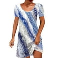 thumbnail image 1 of Yuyuzo Robes d'Été pour Femmes 2025 Col Rond Tunique Décontractée T-Shirts Robe Manches Courtes Mode Imprimée Robes d'Été pour Femmes, 1 of 6