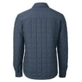 thumbnail image 3 of Men's Cutter & Buck Heather Navy Los Angeles Chargers Throwback Logo Rainier PrimaLoft Eco Insulated Quilted Button-Up, 3 of 3