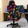 thumbnail image 4 of Xoenoiee Colorful Dog Paw Pattern Gaming Chair Covers Slipcovers, Stretchable Elastic Computer Reclining Gaming Chair Seat Cover with Armrest Cover (No Chairs), 4 of 7