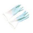 thumbnail image 5 of 3 pares de guantes de limpieza reutilizables para lavavajillas, guantes de goma para trabajo doméstico degradados, S, transparente Feliz Sencillez, 5 of 5