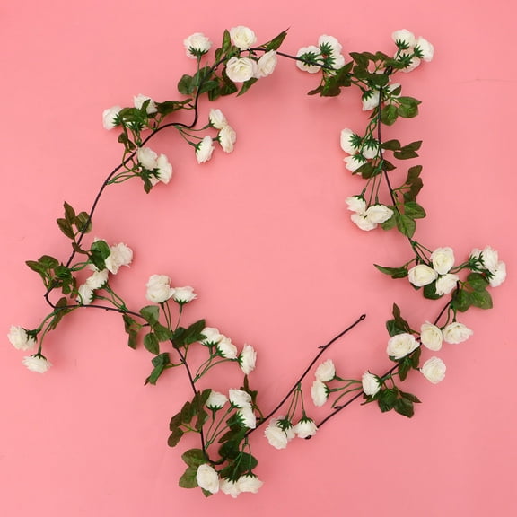 DECORNIJIA Flower Vines Rose Vine for Home Plastic Decoration for Homeowners in Fence Decoration 1pc