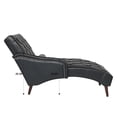 thumbnail image 5 of S-HOME Chaise Lounge Arm Chair in Classic PU Leather with Tufted Back and Pillow, for Living Room or Bedroom , Black, 5 of 12