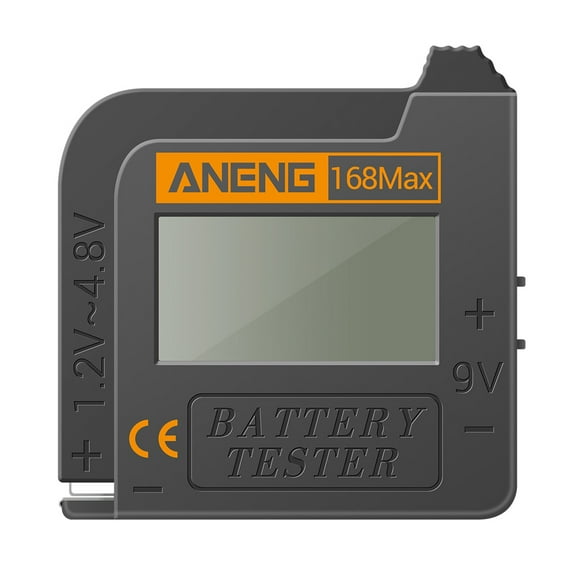 Aneng Battery Tester 168Max Digital Display Tester Battery Voltage Checker Battery Capacity Testing Tool Universal Tester for Checking Aaa Aa Button Battery