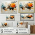 thumbnail image 4 of Designart "Blue Orange Bold Energy III" Abstract Collages Wall Art Living Room, 4 of 5