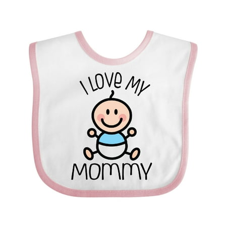 

Inktastic I Love My Mommy Baby Boy Gift Baby Boy Bib