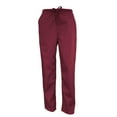 thumbnail image 2 of M&M SCRUBS Women Scrub Set V-Neck Medical Scrub Tops and Drawstring Pants - Pack of 12 Set (Burgundy, X-Small), 2 of 7