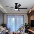 thumbnail image 2 of Wuzstar 44" Reversible Ceiling Fan Light w/ Remote Control 5 Wood Blades Indoor Outdoor LED Ceiling Fan Lamp Fandelier Brown, 2 of 10