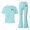 j-953Mint Green437, variant on HAYIMI Girls Bowknot Print O-Neck Short Sleeve Tops And Wide Leg Pants For Kids Summer Outfit Sets Cute Leisure Clothes Sets