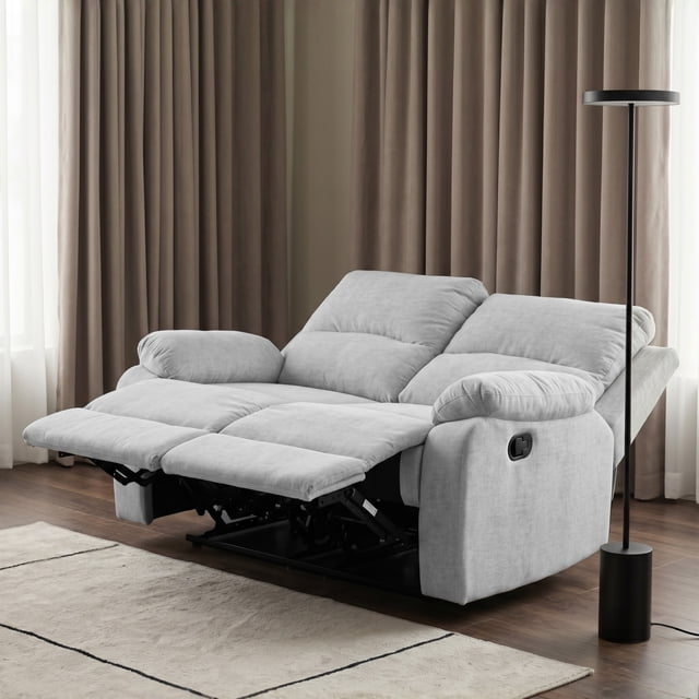 Love Seat Reclinable Easy Living Monza Gris Claro