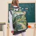 thumbnail image 7 of FORMRS Unisex School Backpack 17" Student Travel Bag with Laptop Compartment, Art Garden Scene, 7 of 7