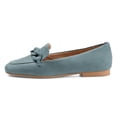 thumbnail image 2 of FSJ Women Closed Toe Chains Loafers Slip on Chunky Low Heeled Flats Comfortable Daily Dress Outdoor Shoes Size 5 Slate Blue, 2 of 5