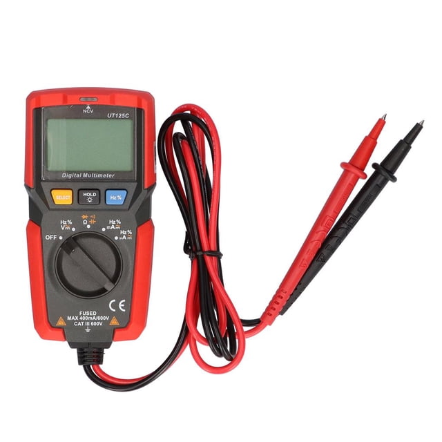 Multímetro Digital Ut125C, Probador De Resistencia De Voltaje De Corriente Alimentado Por Batería Con Pantalla Lcd Para Trabajadores De Mantenimiento De Electricidad En El Hogar Yuarrent TO003368-00