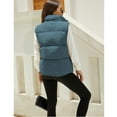 thumbnail image 4 of PUWEI Women's Warm Puffer Vest Sleeveless Full Zip Puffy Jacket Removable Hood with Pockets, 4 of 7