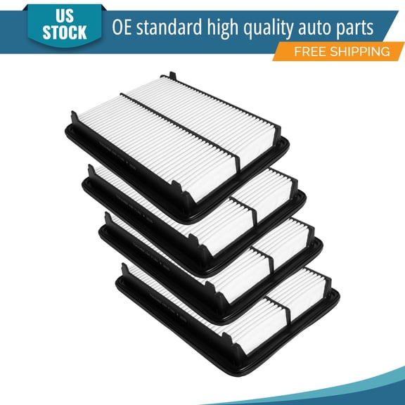YXPCARS 4PCS Front Engine Air Filter for Honda Accord Accord Crosstour Acura TSX TL V6 3.5L, New Air Filter Replacement (CA10468)