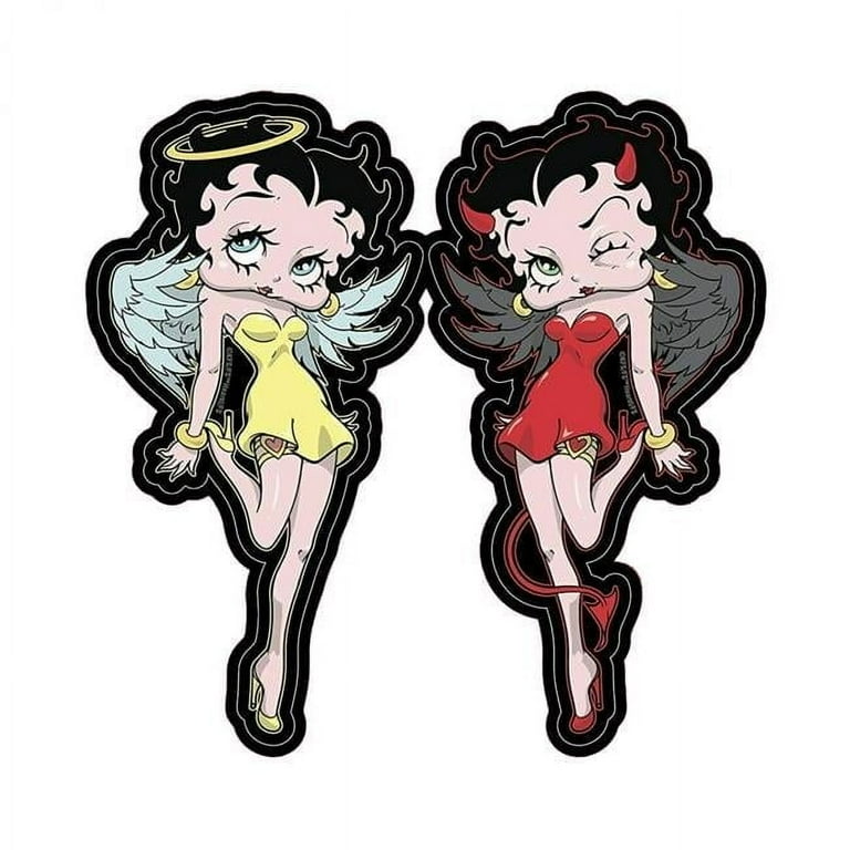 4 pack) Betty Boop Angel and Devil Car Emblem - Walmart.com