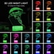 thumbnail image 4 of Lámpara de mesa LED con ilusión 3D - 16 colores cambiantes - Decoración de regalo con botón táctil y control remoto - Personaje volador, 4 of 5