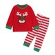 thumbnail image 2 of Conjuntos de ropa de Navidad para bebés, niños y niñas, camiseta de manga larga con diseño de alce y pantalones a rayas, pijamas para bebés, ropa para niños, 2 of 5