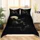 thumbnail image 3 of Ropa de cama para niñas niños lindo gato negro patrón colcha 3 piezas animal negro, 3 of 4