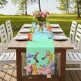thumbnail image 4 of Table Runners 60 Inches Long Dress Scarves, Teal Green Hummingbirds Farmhouse Kitchen/Dining Table Runner, Small Coffee Tablerunners, Spring Watercolor Flowers Plant 13x60 Inch, 4 of 9