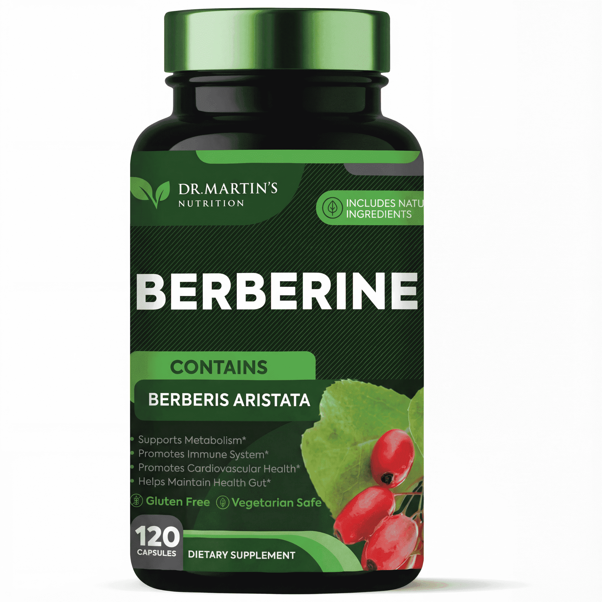 Blood Sugar Support | 1200mg Berberine Supplement | For Glucose Metabolism, Gut & Liver Health | Weight Management, Immune System & Cardiovascular Health 120 Capsules