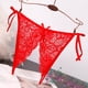 thumbnail image 2 of Pantalones triangulares de encaje sexy de cintura baja y entrepierna abierta para mujer: lazo bonito, sin costuras, ropa interior para el día a día/casual/club, talla única para cinturas de 58-90 cm, 2 of 3