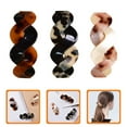 thumbnail image 3 of 3 Pcs Grandes Barrettes Rectangulaires à Pression Barrettes Acryliques Tortue Pinces à Cheveux, 3 of 8