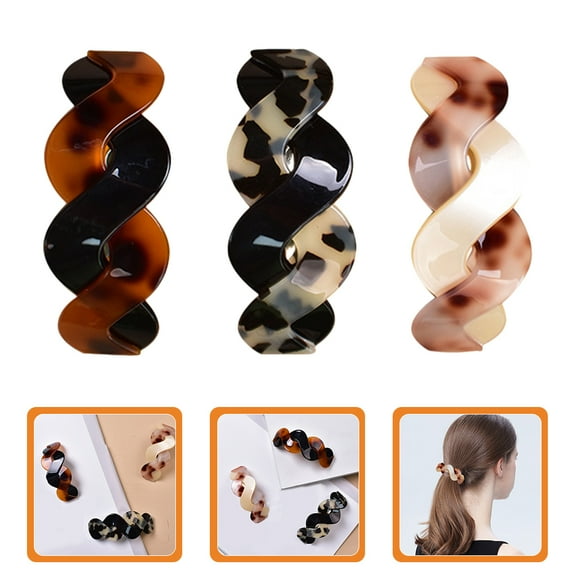 Homoyoyo Barrettes for Women Thin Hair Hair Accessory Acrylic 3Pcs