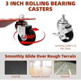 thumbnail image 4 of ChaoLink 4-Pack Car Dollies Set, Heavy Duty 6000 lb Car Roller Wheels with Brake for Garage, 4 of 7