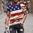 thumbnail image 2 of FAFWYP Mens Big & Tall 3D American Flag Print T-Shirt Independence Day Shirt for Men 4th of July Tops Patriotic Summer Short Sleeve Tees, 2 of 5