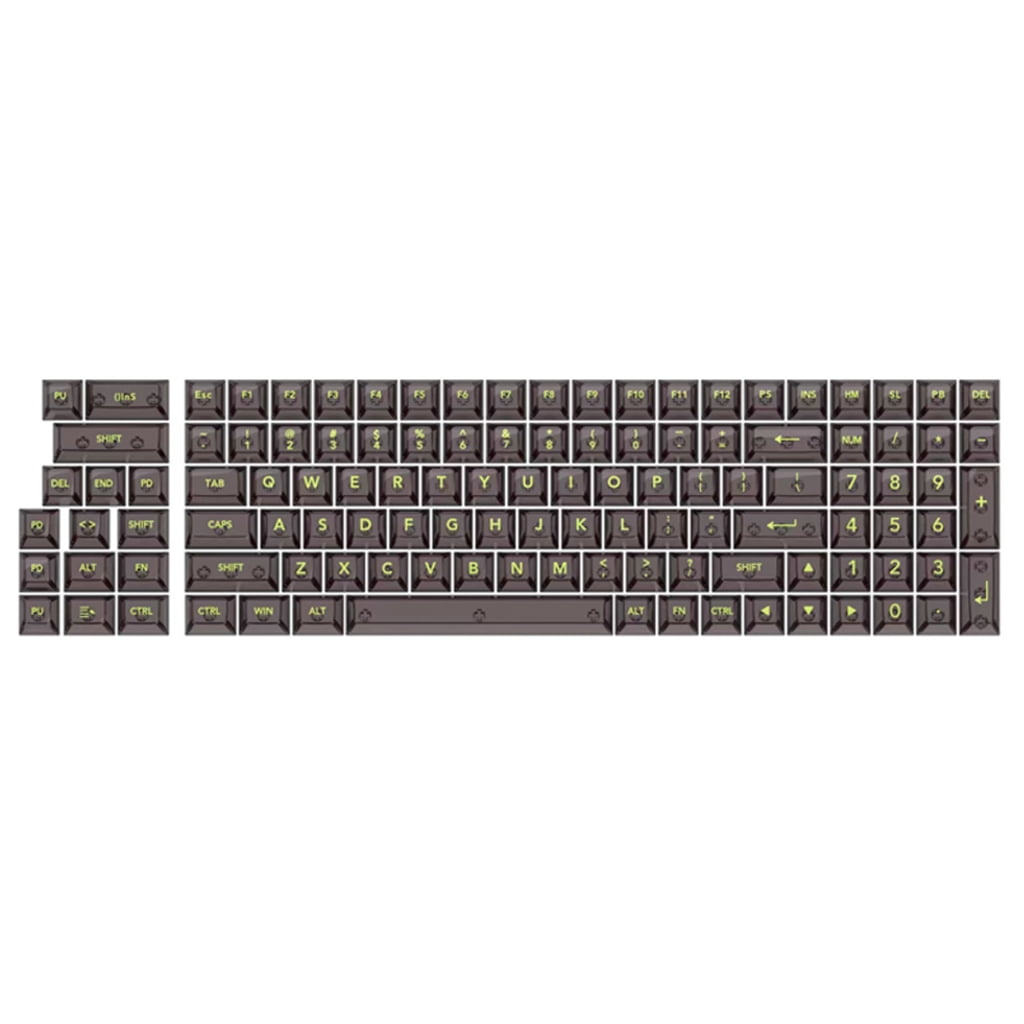 Convenient Replacement Keycaps 115 Keys Clear Keycaps for Mechanical Keyboards