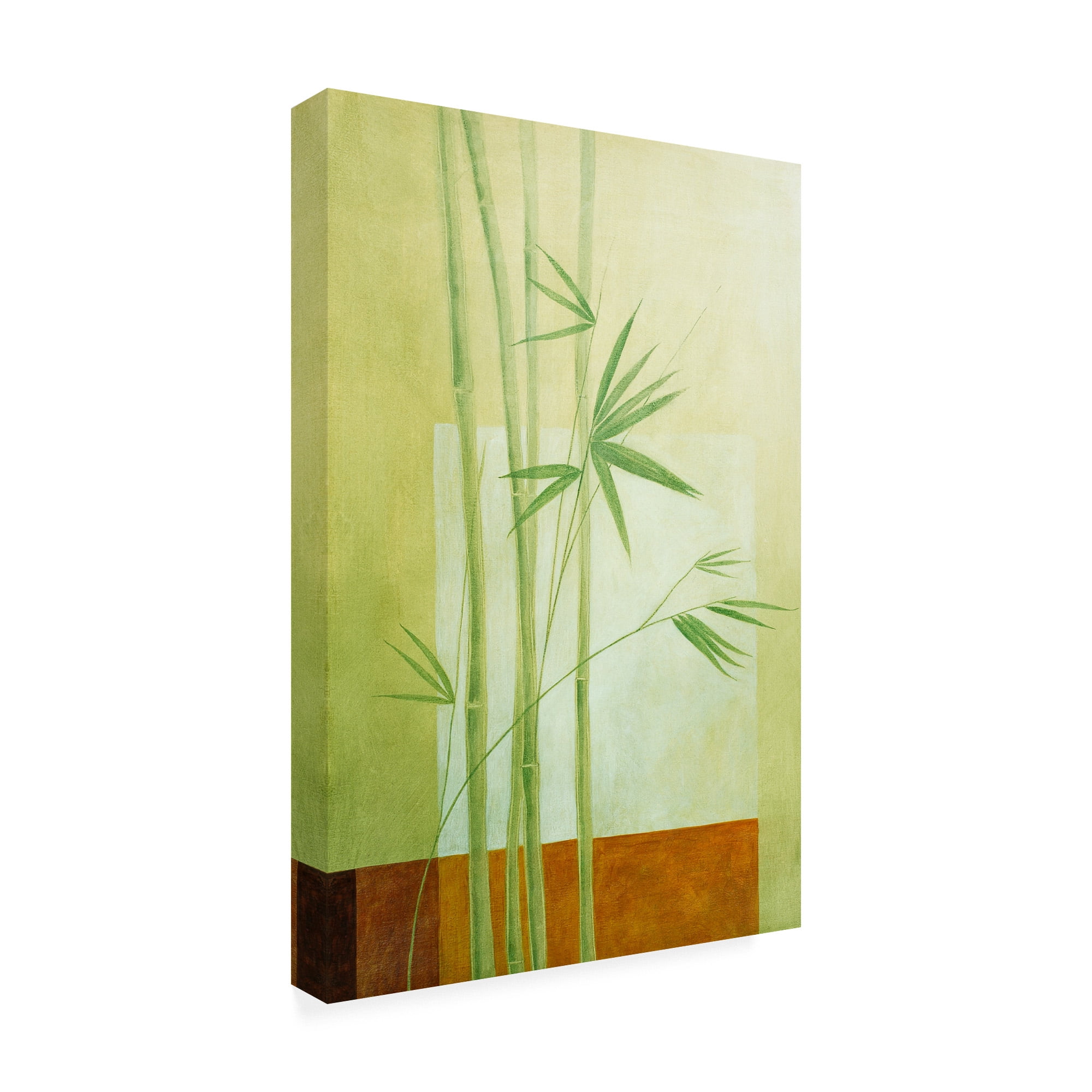 Trademark Fine Art 'Bamboo On Green' Canvas Art by Pablo Esteban