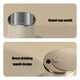 thumbnail image 5 of Taza de acero inoxidable 304, taza de café aislada de 400 ml, doble pared, con asa y tapa, beige, 5 of 6