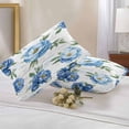 thumbnail image 2 of Waterproof Throw Pillow Covers Set of 2, 20x12 Inch Blue Flowers Decorative Pillowcases Outdoor Pillow Slip Cushion Covers Set for Couch Tent Simple Farmhouse Botanical Floral Leaves, 2 of 7