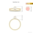 thumbnail image 5 of Angara Freshwater Cultured Pearl Dual Shank Ring with Diamonds in 14K Yellow Gold for Women | June Birthstone Jewelry for Her, 5 of 8