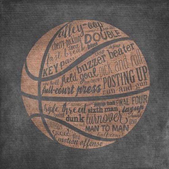 Basketball Terms Poster Print by Longfellow Designs (12 x 12) Walmart