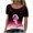 Red, variant on Fesfesfes Women Workout Tops Women Casual Printed Short Sleeve Round Neck Pullover Blouse T-shirt Tops Crop Top Sweaters for Women L(US:8)