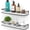 White, variant on Meangood Floating Shelves Wall Mounted Set of 2, Rustic Wood Wall Storage Shelves for Bedroom,Living Room,Bathroom, Kitchen Torched Wood