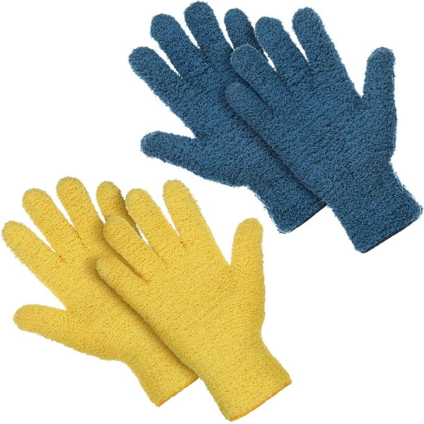 pares de guantes de microfibra para limpieza de polvo de automóviles, guantes de limpieza lavables para limpieza de cocinas, casas, autos, camiones, espejos, lámparas, persianas, limpieza