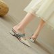 thumbnail image 4 of Square Heels Sandals Genuine Leather Top Quality Women's Shoes Med Heels Fashion Concise Pumps Beautiful Hot Sell Casual Sandals, 4 of 5