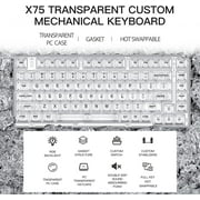 XINMENG X75 Hot Swappable Wired Mechanical Keyboard with Keycap & Switch Puller, White