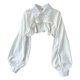 thumbnail image 1 of Cuello falso media blusa Elegante Puff Manga Faux Shirt Top Blusa XXL Zulema Cuello falso de las mujeres, 1 of 7