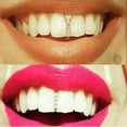thumbnail image 4 of 2x de barra de de imitación Chapados en oro de 18 quilates Fang Hip Hop Grills Zulema Tapa de parrillas de dientes de boca, 4 of 8