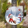 thumbnail image 4 of Hello Winter Maltese Football Snowman Welcome Snowy Morning Round Wood Sign Maltese Dog Lover Gifts Idea Hanging Wall Home Decor - 01012, 4 of 5