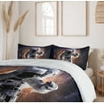 thumbnail image 5 of Ambesonne Galaxy Duvet Cover Sets, Astronaut in Outer Space, 2-King, Grey Orange, 5 of 6