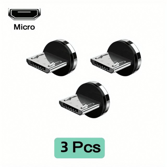 Magnetic Charging Cable, 540° Rotating Magnetic Phone Charger Nylon Braided Magnetic USB Cable For IPhone/Micro USB/Type C Device