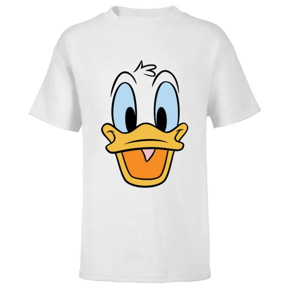 Disney Donald Duck Big Face - Short Sleeve T-Shirt for Kids -Customized-White
