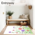 thumbnail image 3 of ODIKA 6'x9' Machine Washable Non-Slip Area Rug, Meadow Blossom Yarn Tapestry Handicraft Artistry High Traffic Rug with Pad, Green, 642712, 3 of 8