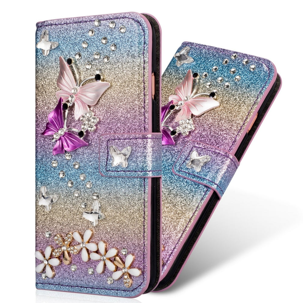 iPhone XS Max Wallet Case, Dteck Bling Glitter PU Leather Flip